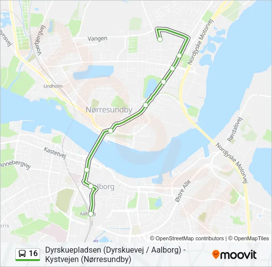 16 bus Linjekort