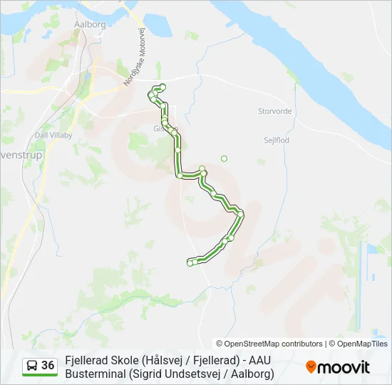 36 Bus Line Map
