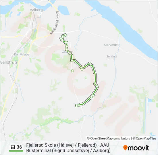 36 Bus Line Map