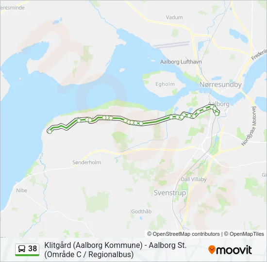 38 Bus Line Map