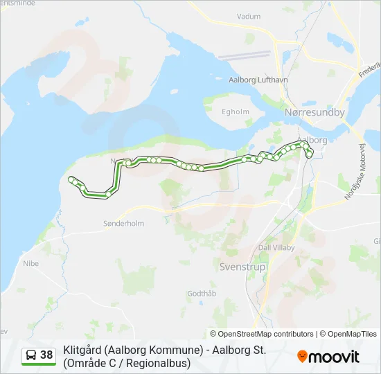 38 Bus Line Map