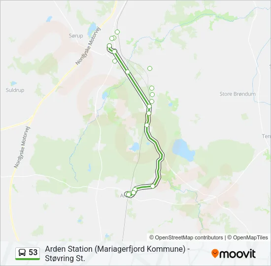 53 Bus Line Map