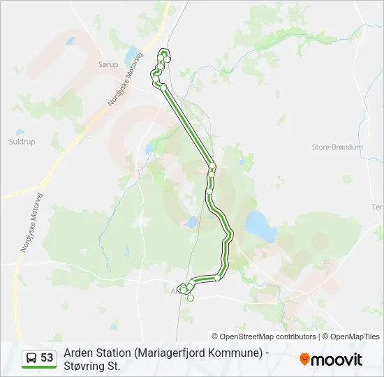53 Bus Line Map