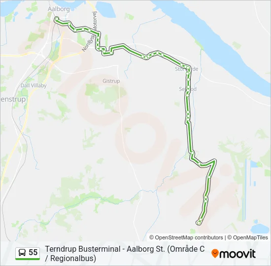 55 Bus Line Map