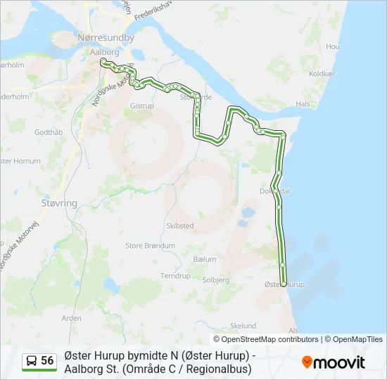 56 Bus Line Map