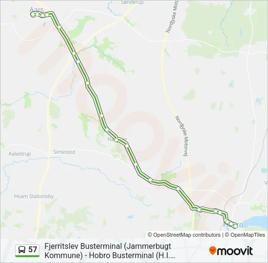 57 Bus Line Map