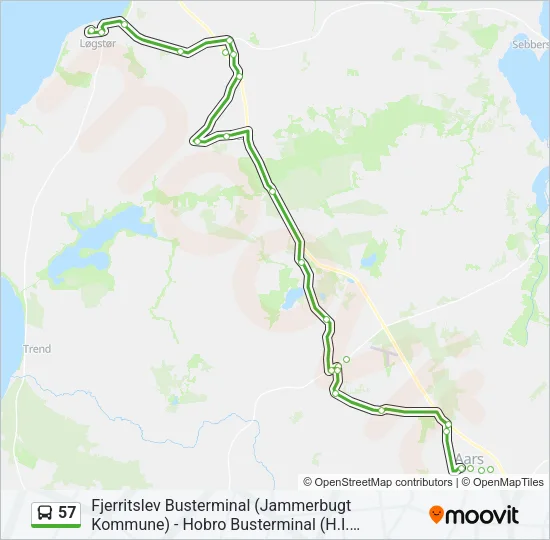57 Bus Line Map