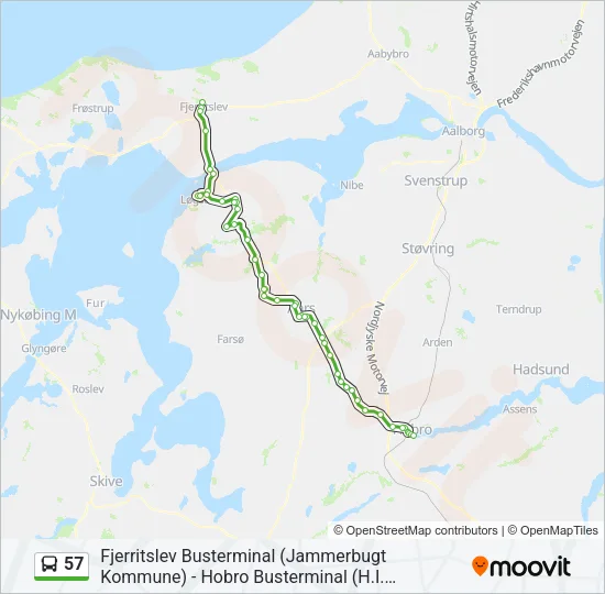 57 Bus Line Map