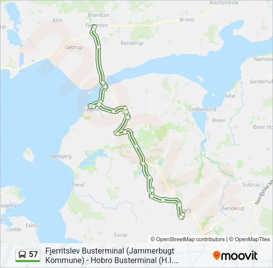 57 Bus Line Map