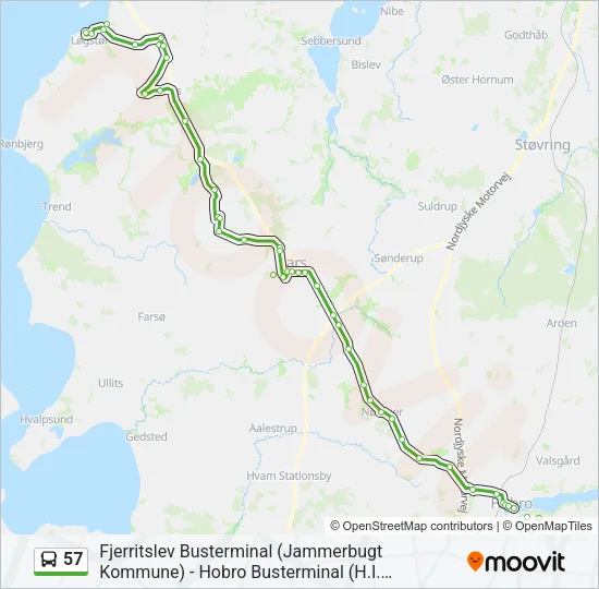 57 Bus Line Map