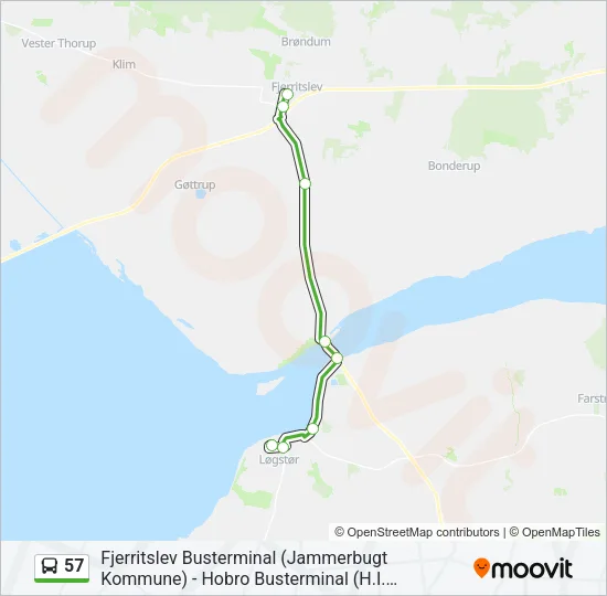 57 Bus Line Map