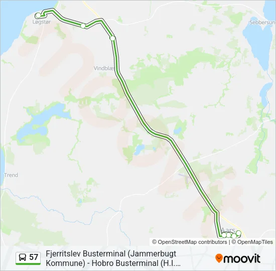 57 Bus Line Map
