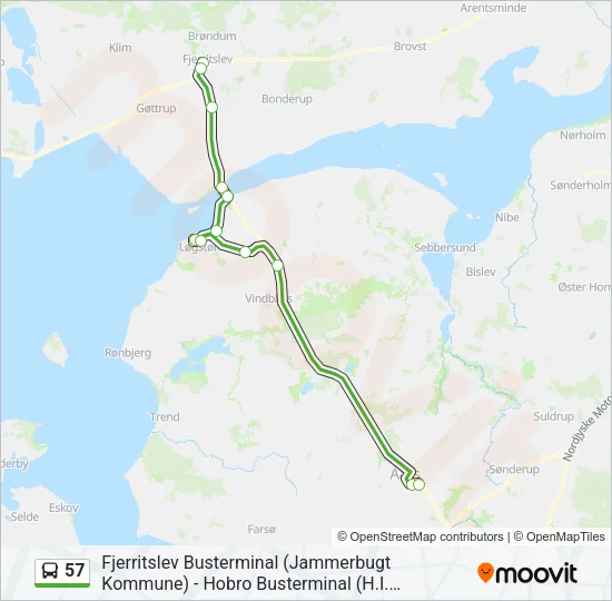 57 Bus Line Map