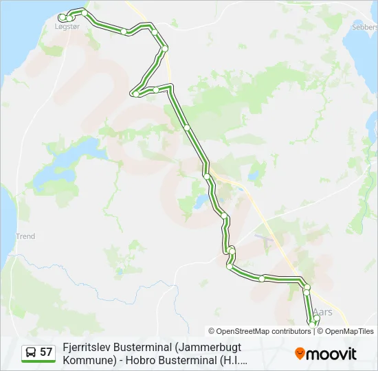 57 Bus Line Map