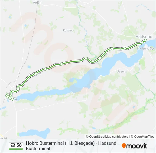 58 Bus Line Map