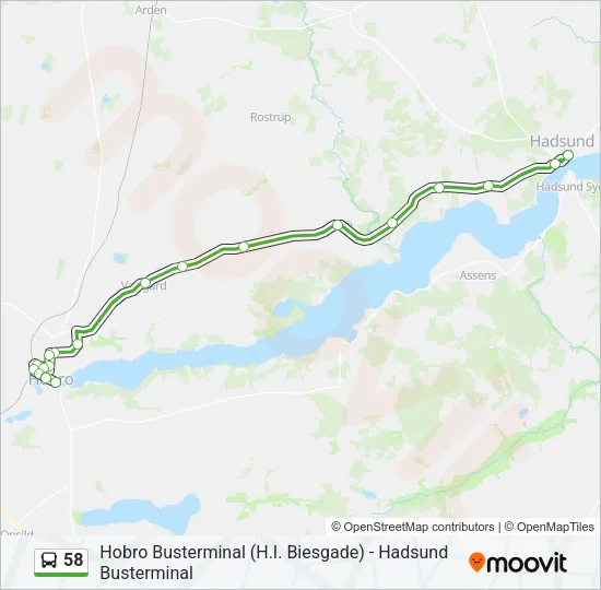 58 Bus Line Map