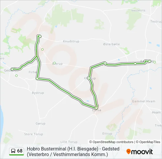 68 Bus Line Map