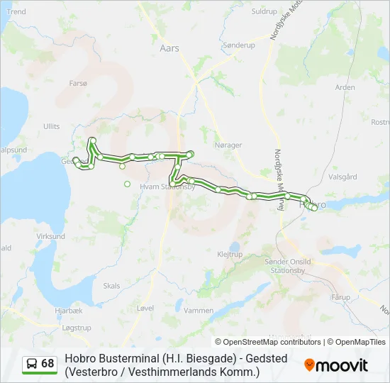 68 Bus Line Map