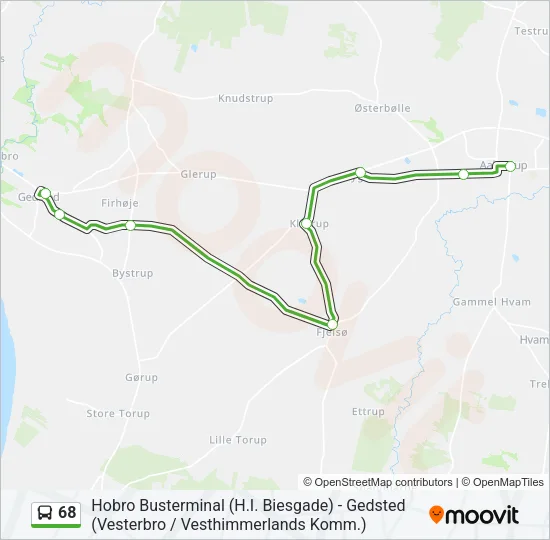 68 Bus Line Map