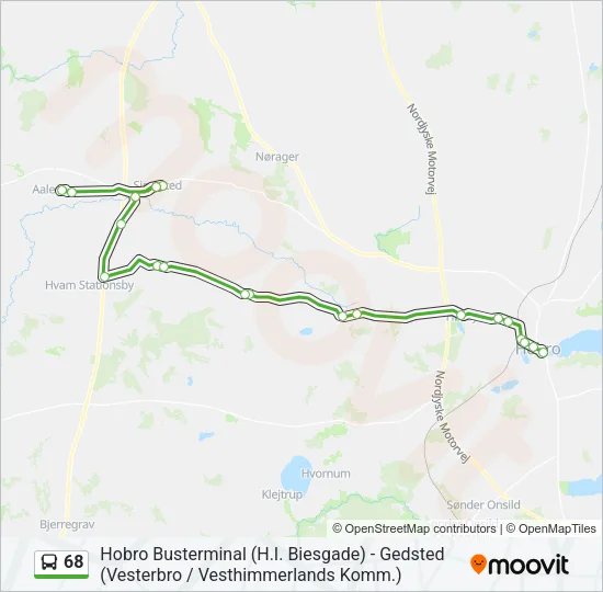 68 Bus Line Map