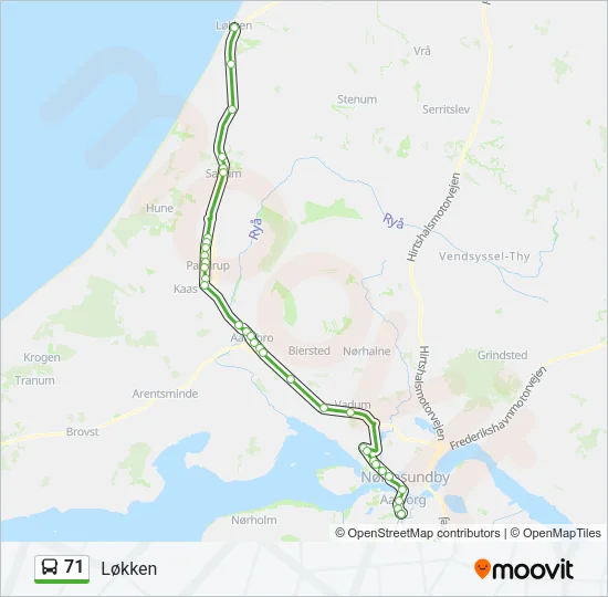 71 Bus Line Map