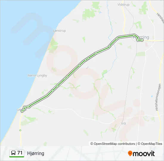 71 Bus Line Map