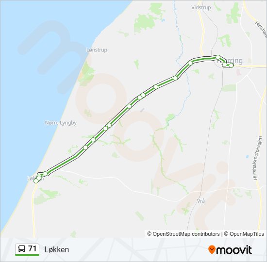 71 Bus Line Map