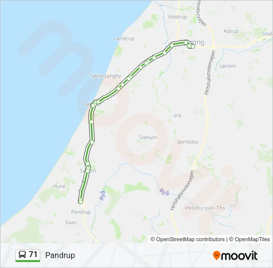 71 Bus Line Map