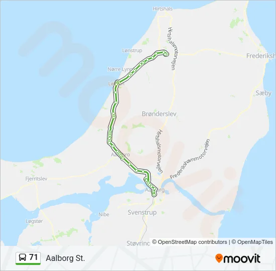 71 Bus Line Map