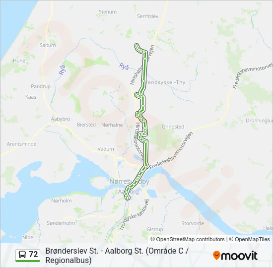 72 Bus Line Map