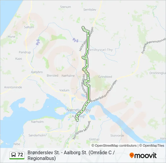72 Bus Line Map