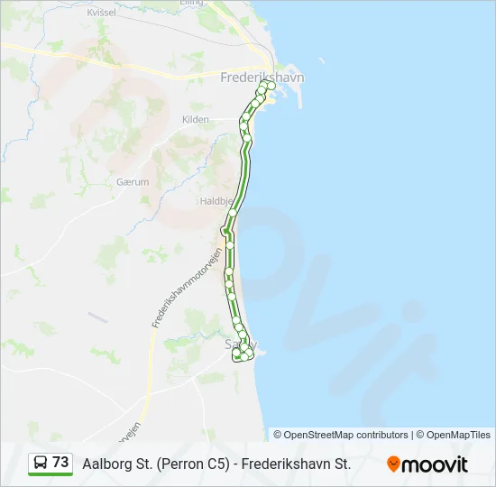 73 Bus Line Map