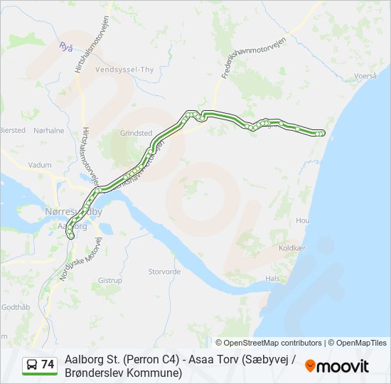 74 bus Line Map