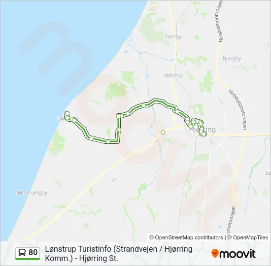 80 Bus Line Map
