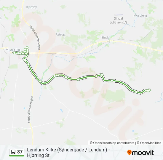 87 Bus Line Map