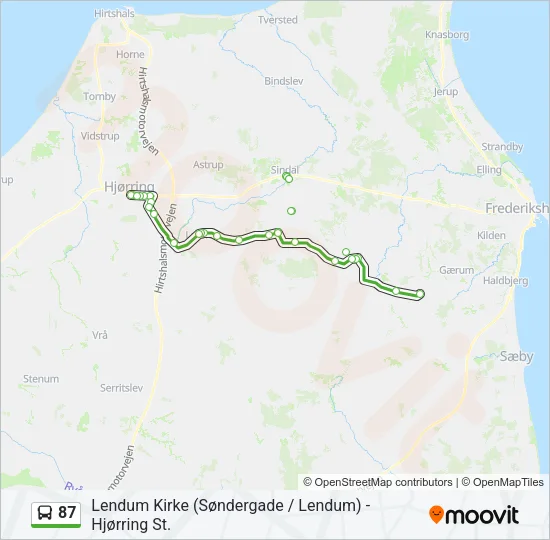87 Bus Line Map