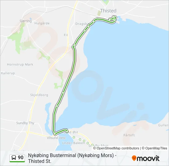 90 Bus Line Map