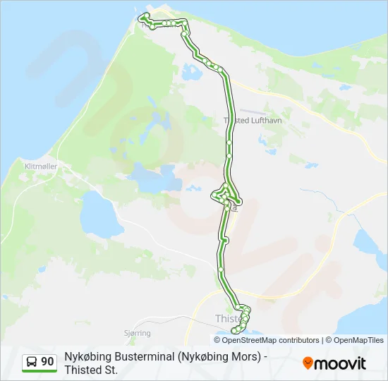 90 Bus Line Map