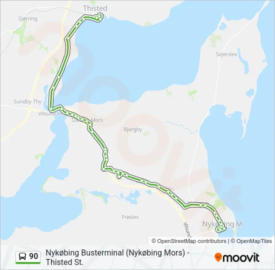 90 Bus Line Map