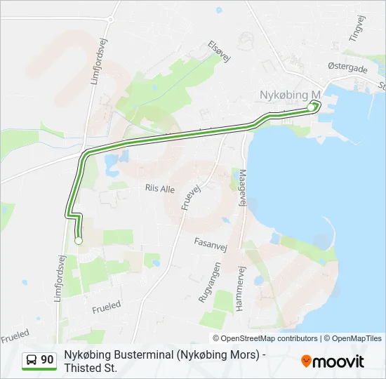 90 Bus Line Map
