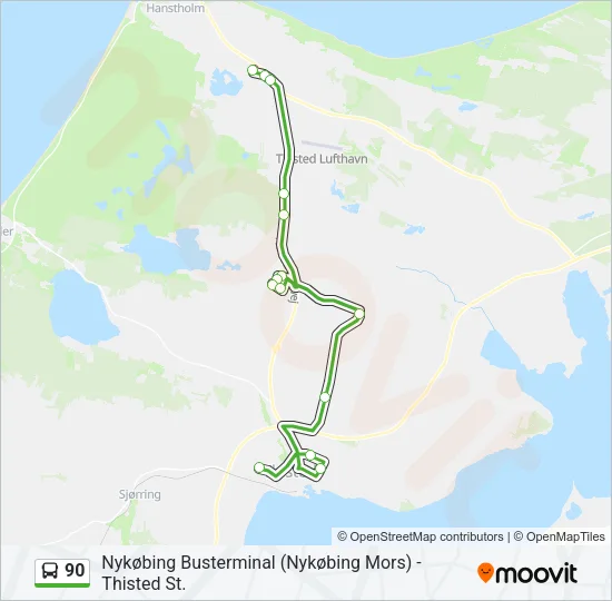 90 Bus Line Map