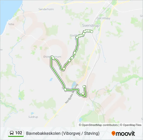 102 Bus Line Map