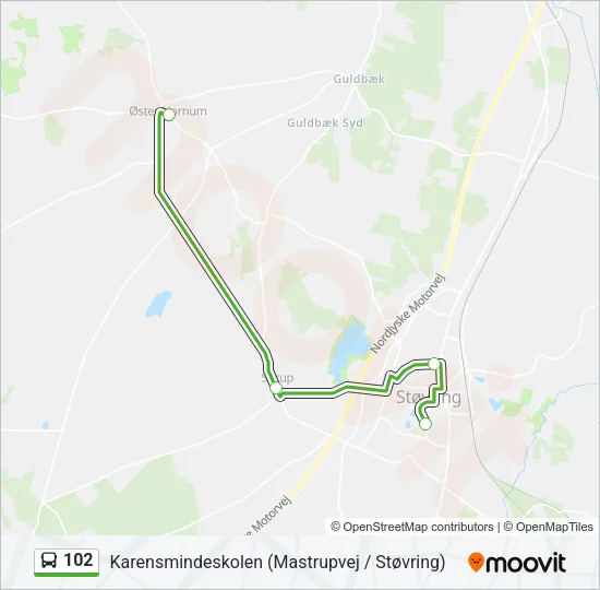 102 Bus Line Map