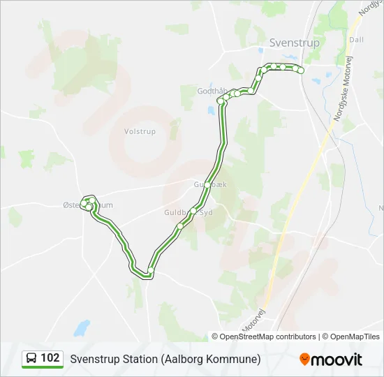 102 Bus Line Map