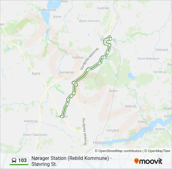 103 Bus Line Map