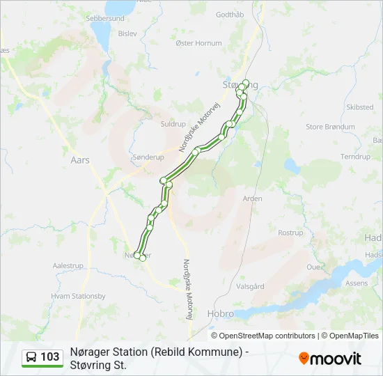 103 Bus Line Map