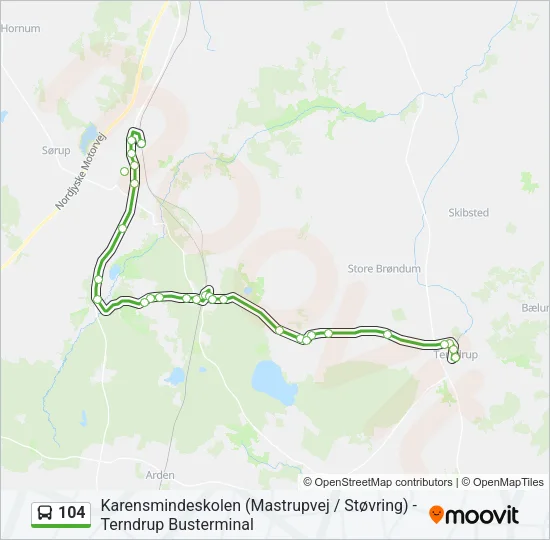 104 Bus Line Map
