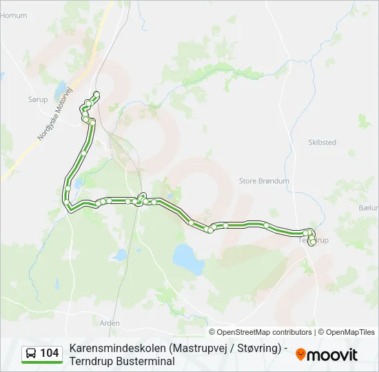 104 Bus Line Map