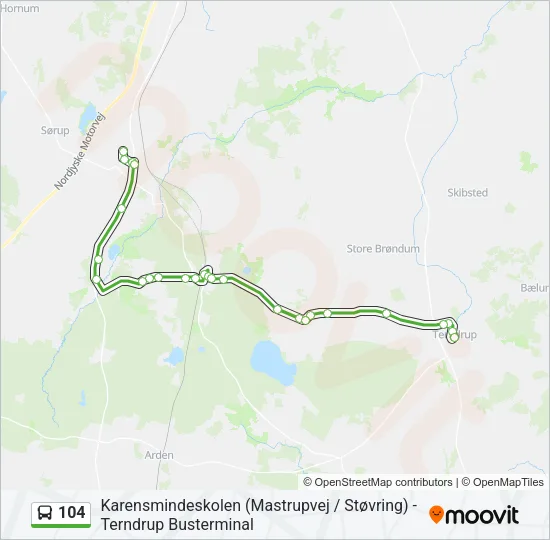 104 Bus Line Map
