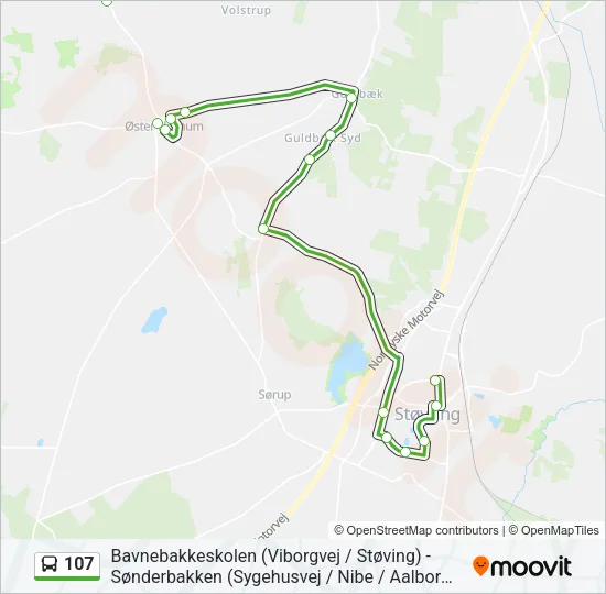107 Bus Line Map